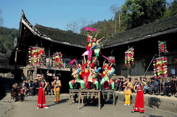The small mountain town Chadong in Western Hunan