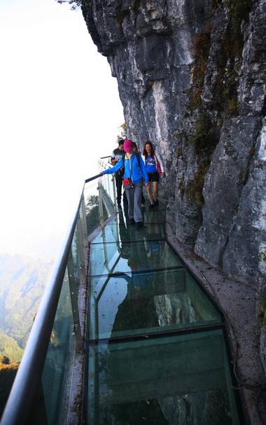 The Glass Plank Road at Zhangjiajie Tianmenshan