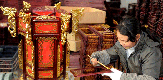 Chinese Palace Lanterns Made for Spring Festival