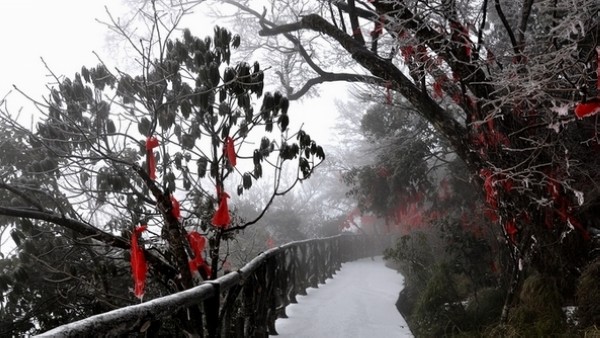 The first snow was ushered in Zhangjiajie Tianmen in 2012[Photo Gallery]