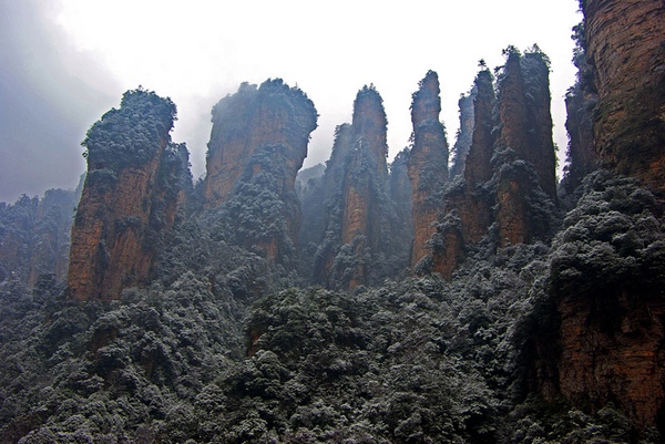 2012 Zhangjiajie Landscape Tianzishan Snow Pictures