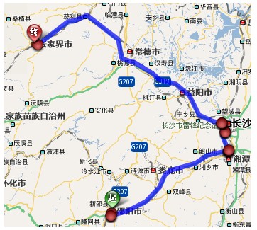 2012 Traffic Information on Changsha-Zhangjiajie