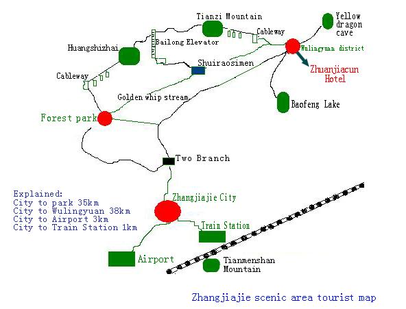 Zhangjiajie Hand-drawn Tourism Map
