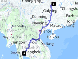 Surabaya,Indonesia to Zhangjiajie traffic information