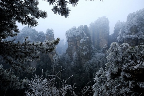 Zhangjiajie Scenic Spot has met snow again