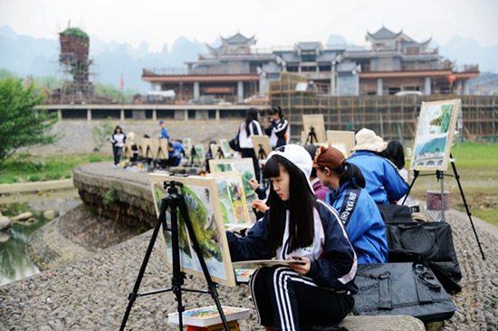 Zhangjiajie Wulingyuan Spring Scenery