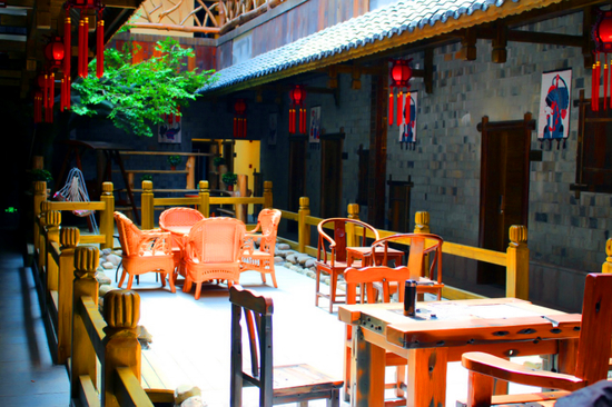 Wulingyuan area added an antique Inn-Tang door Bieyuan