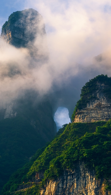 Zhangjiajie Tianmen Cave,the highest natural mountain karst cave in the world