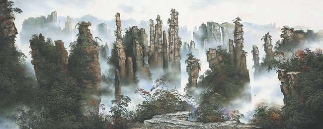 Storytellers in sand and stone in zhangjiajie