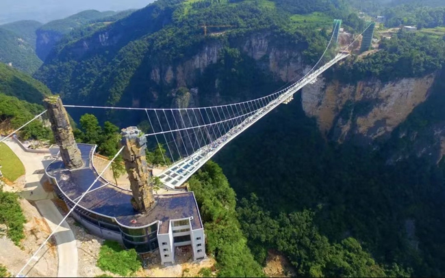 Zhangjiajie Grand canyon & Glass bridge Tourist Map Guide