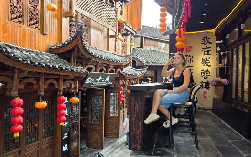 Furong town draws foreign tourists as social media exposure boosts visits