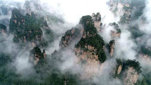 Misty View in Zhangjiajie national forest park